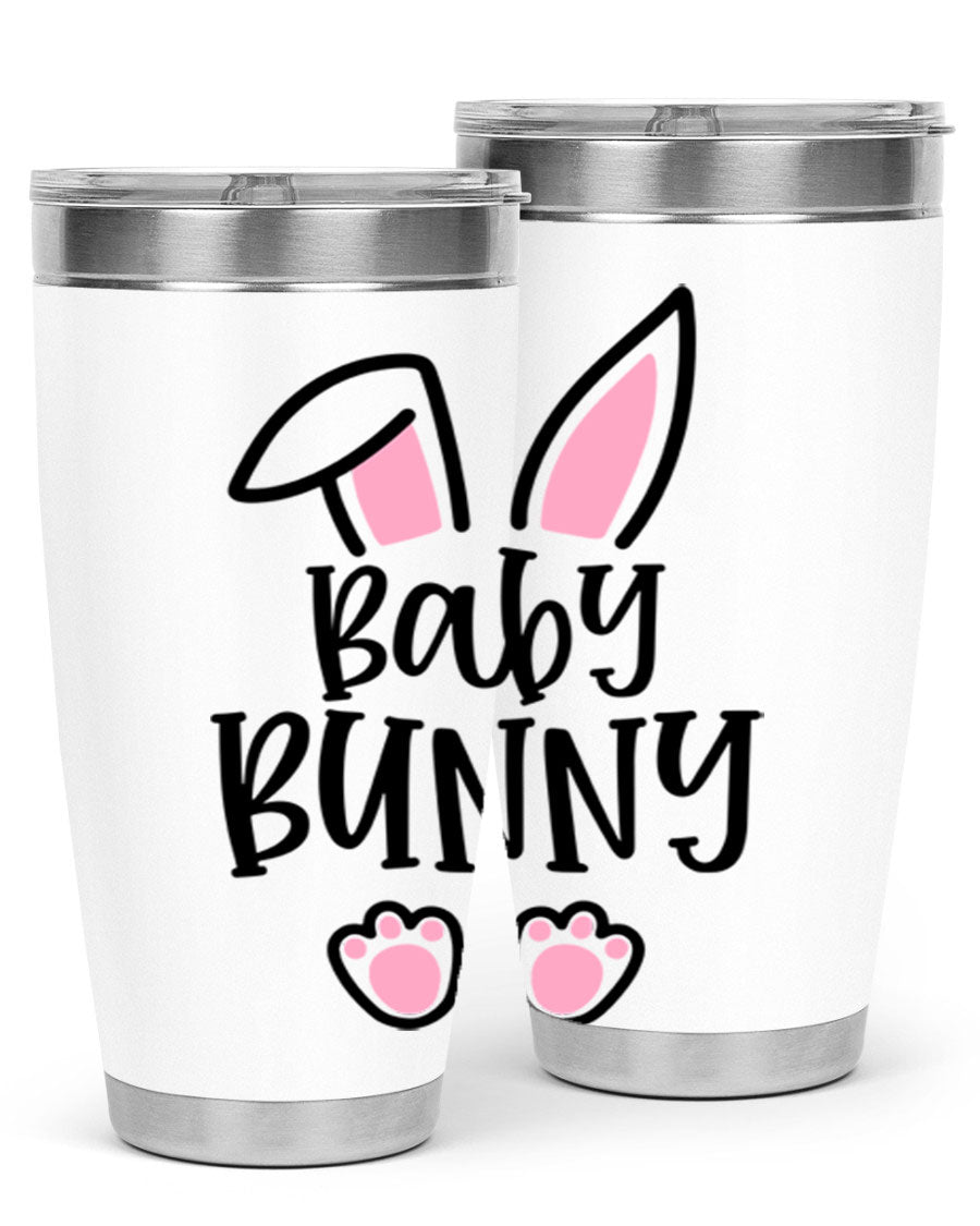 Familybaby bunny 53# Easter Tumbler, 20oz double wall vacuum stainless steel with a cute bunny design, perfect for hot and cold beverages.