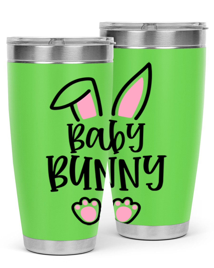 Familybaby bunny 53# Easter Tumbler, 20oz double wall vacuum stainless steel with a cute bunny design, perfect for hot and cold beverages.