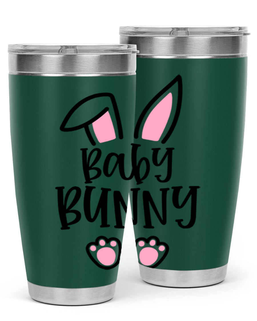 Familybaby bunny 53# Easter Tumbler, 20oz double wall vacuum stainless steel with a cute bunny design, perfect for hot and cold beverages.