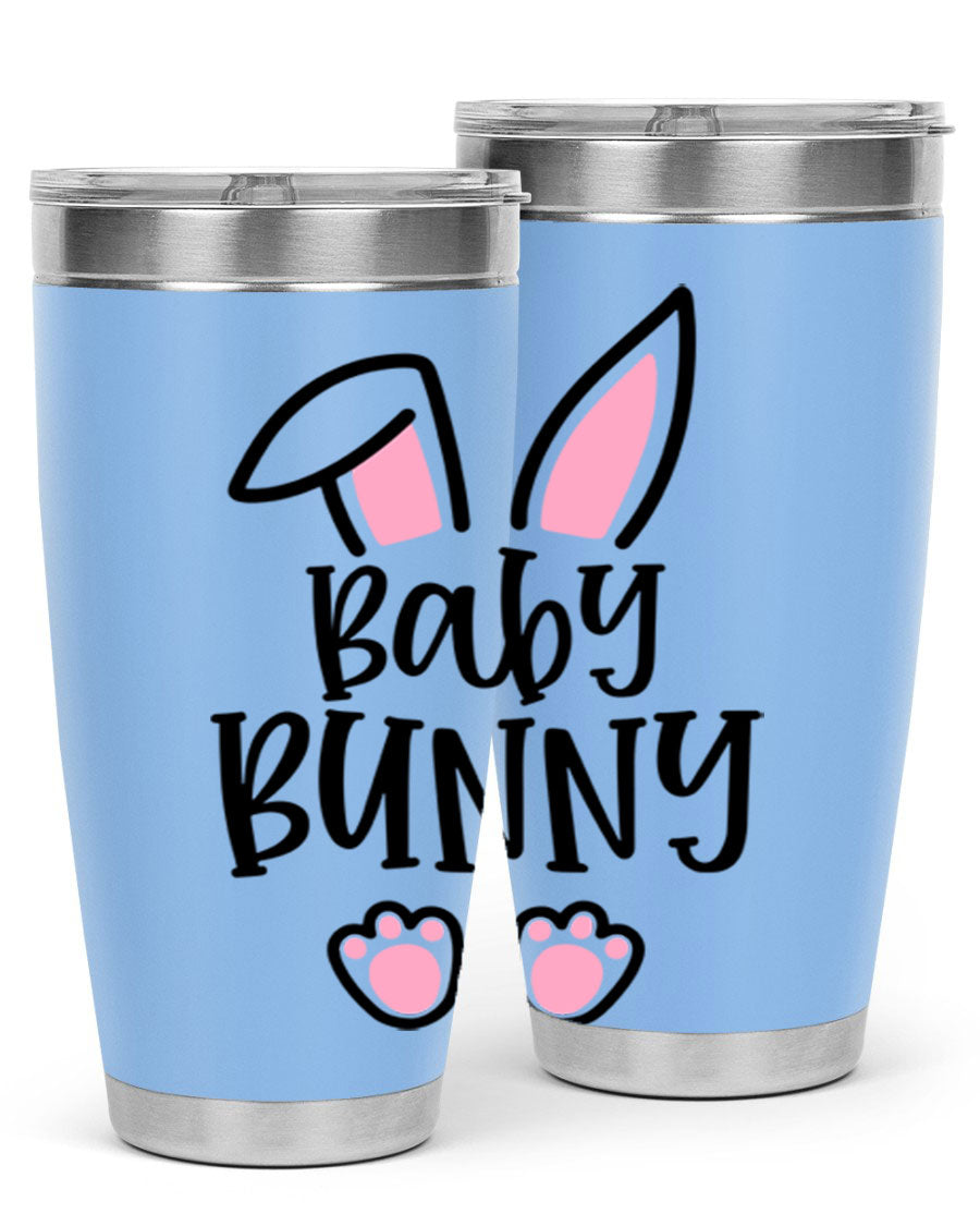 Familybaby bunny 53# Easter Tumbler, 20oz double wall vacuum stainless steel with a cute bunny design, perfect for hot and cold beverages.