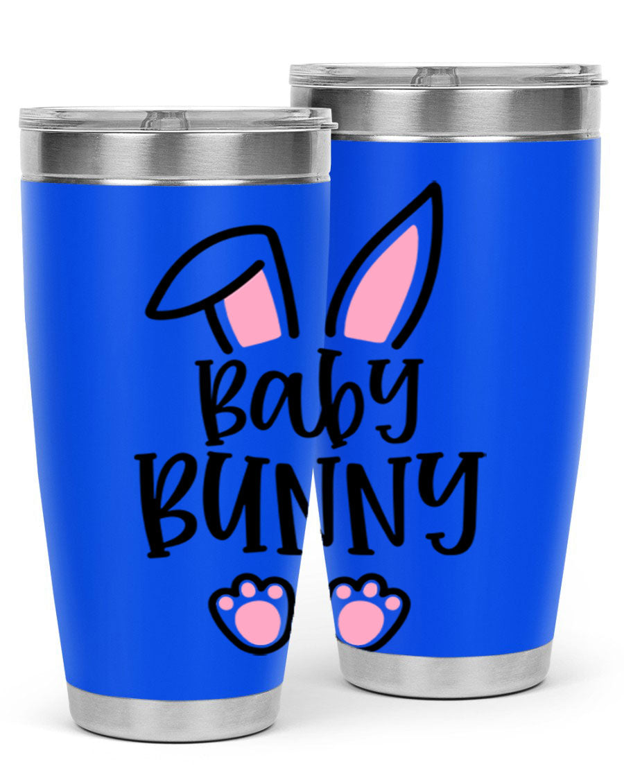Familybaby bunny 53# Easter Tumbler, 20oz double wall vacuum stainless steel with a cute bunny design, perfect for hot and cold beverages.