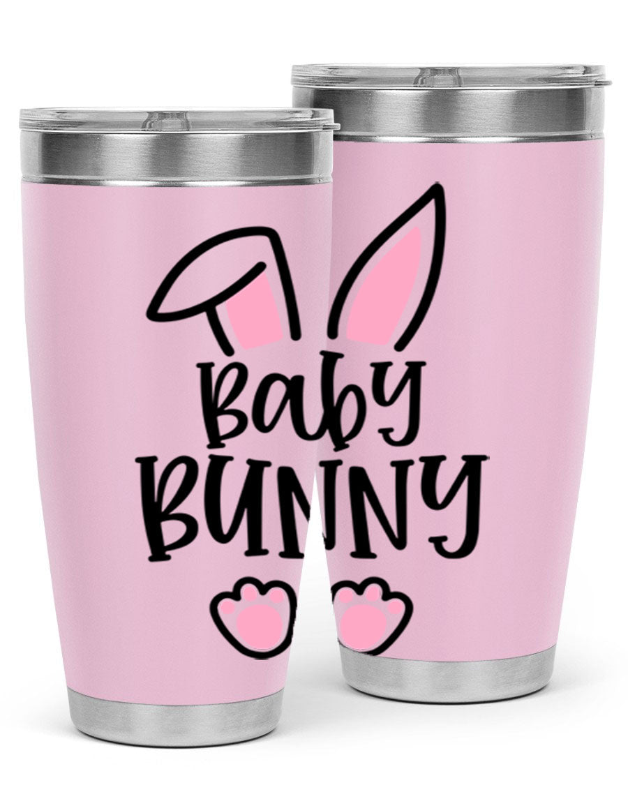 Familybaby bunny 53# Easter Tumbler, 20oz double wall vacuum stainless steel with a cute bunny design, perfect for hot and cold beverages.