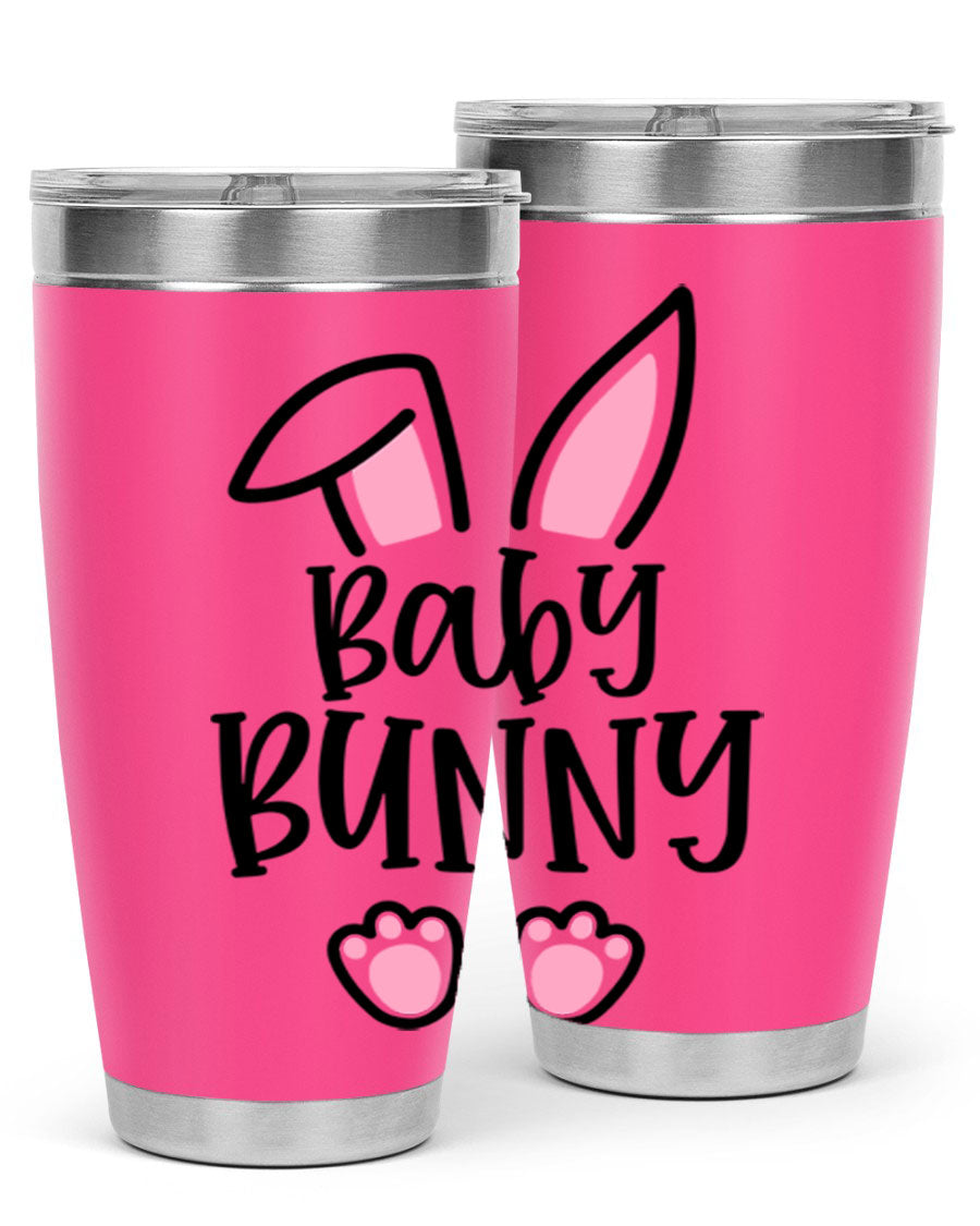 Familybaby bunny 53# Easter Tumbler, 20oz double wall vacuum stainless steel with a cute bunny design, perfect for hot and cold beverages.