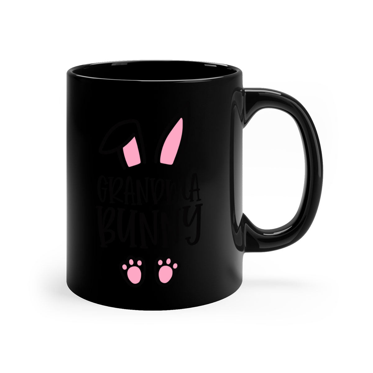 Familygrandma bunny 51# Mug with colorful handle and glossy finish, available in multiple colors and sizes.