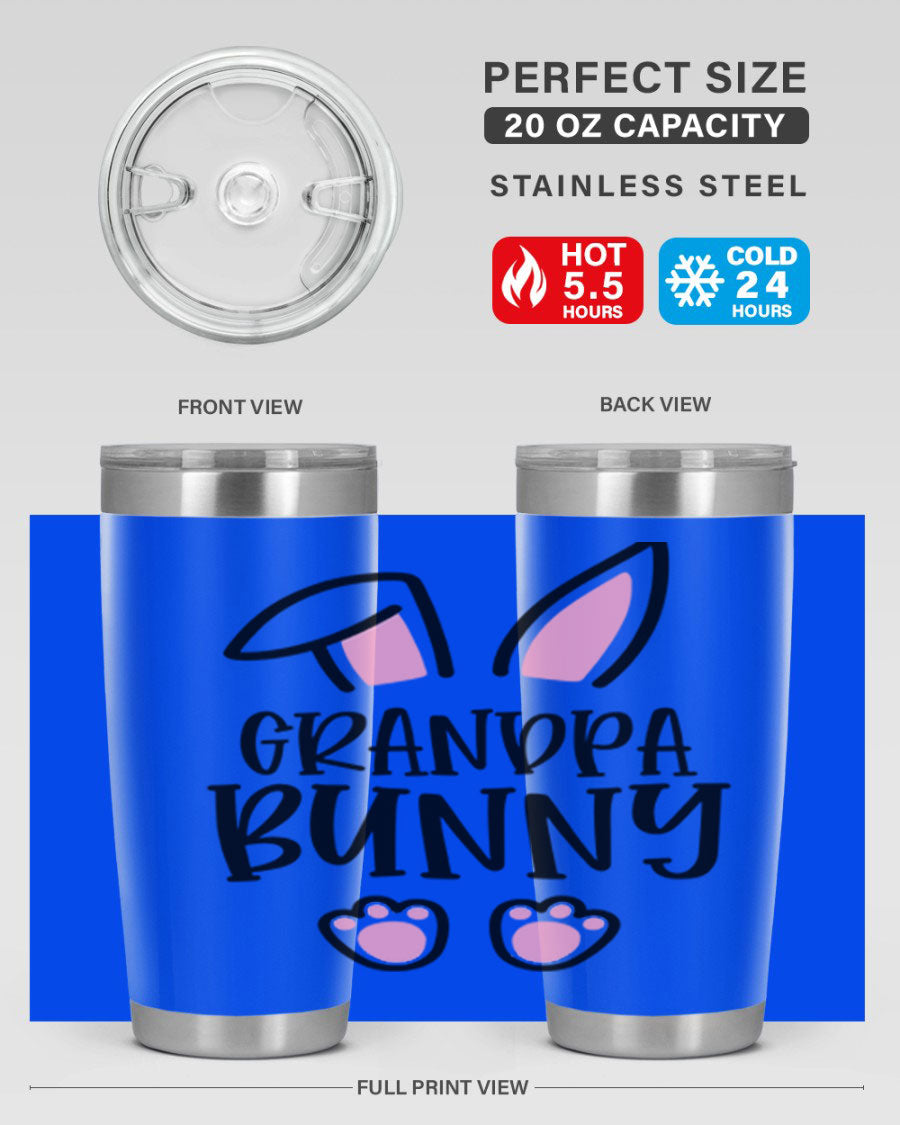 Familygrandpa Bunny 50# Easter Tumbler featuring a charming bunny design, made from double wall vacuum stainless steel.