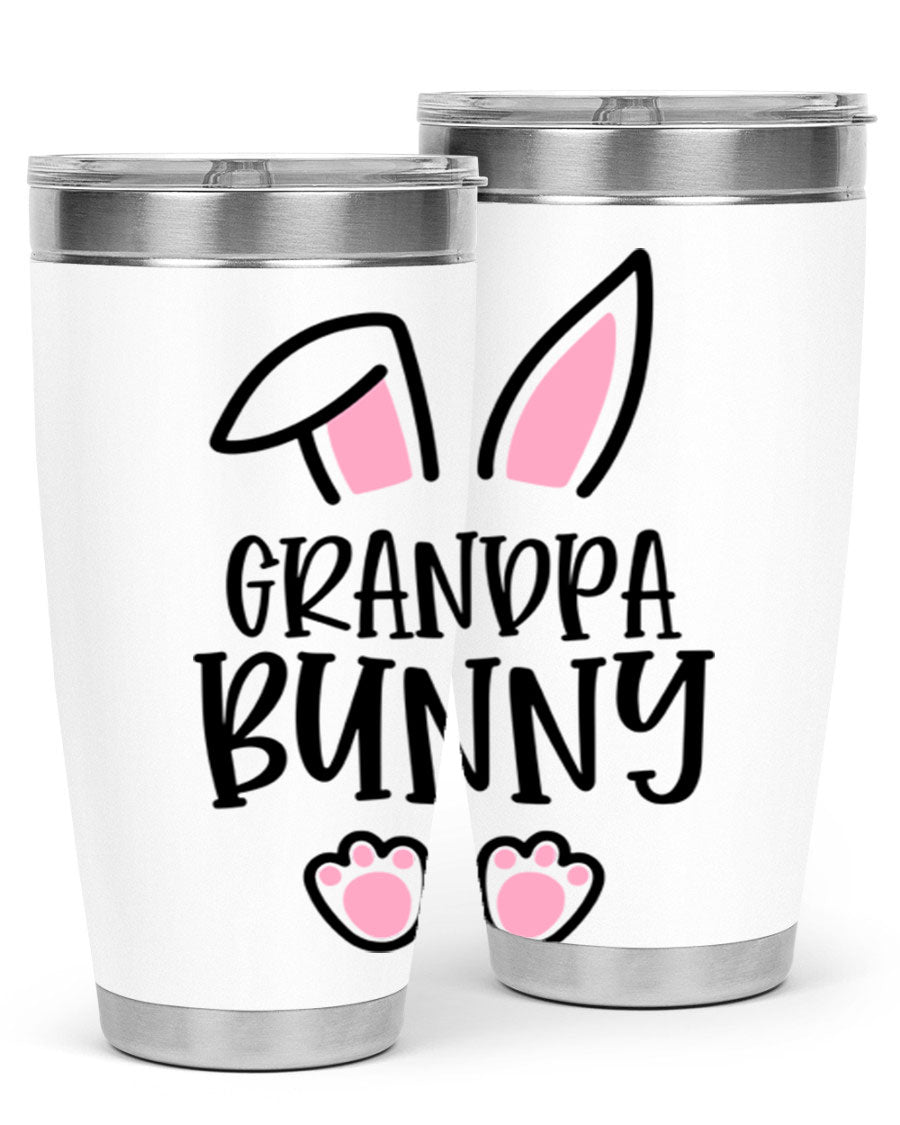 Familygrandpa Bunny 50# Easter Tumbler featuring a charming bunny design, made from double wall vacuum stainless steel.