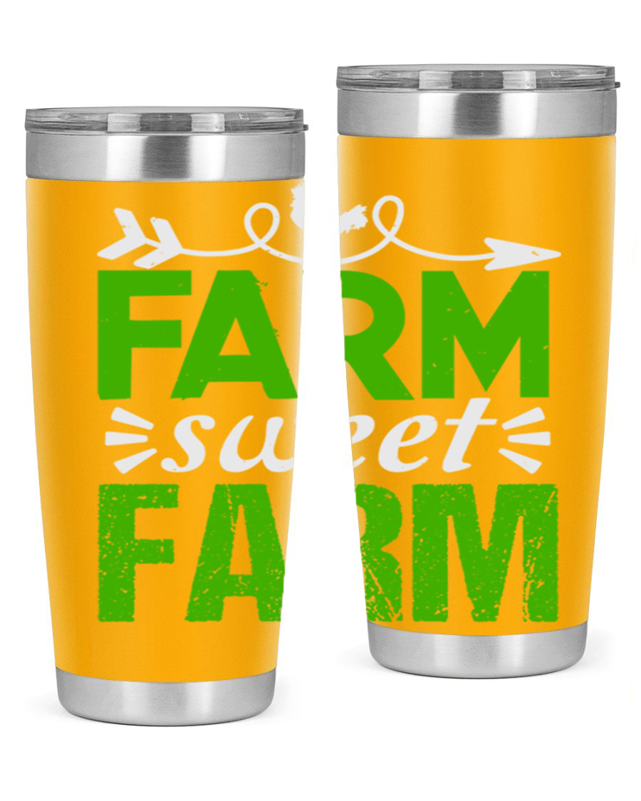 Farm Sweet Farm 67# Tumbler, a 20oz double wall vacuum stainless steel tumbler with a vibrant print, designed for hot and cold beverages.