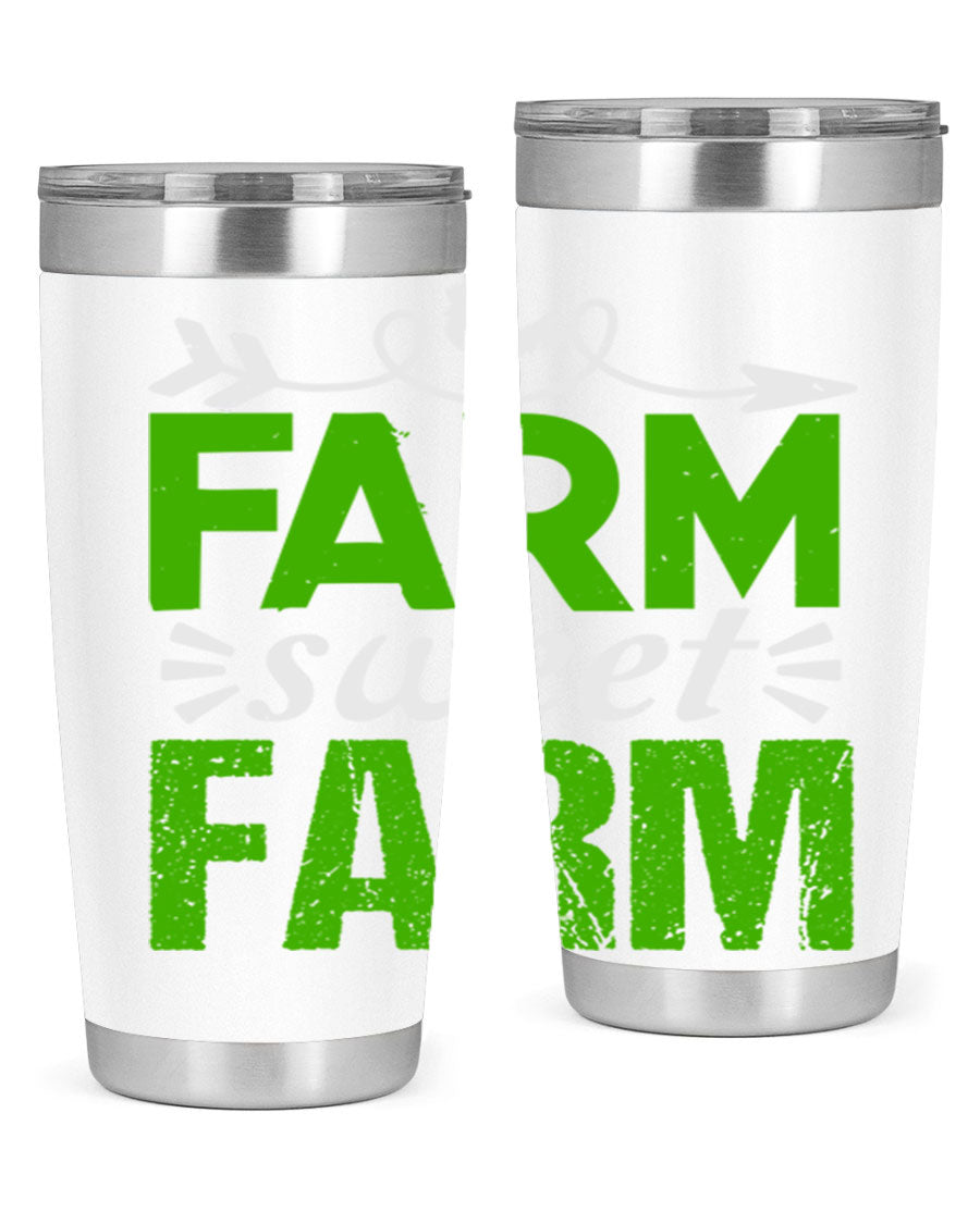 Farm Sweet Farm 67# Tumbler, a 20oz double wall vacuum stainless steel tumbler with a vibrant print, designed for hot and cold beverages.
