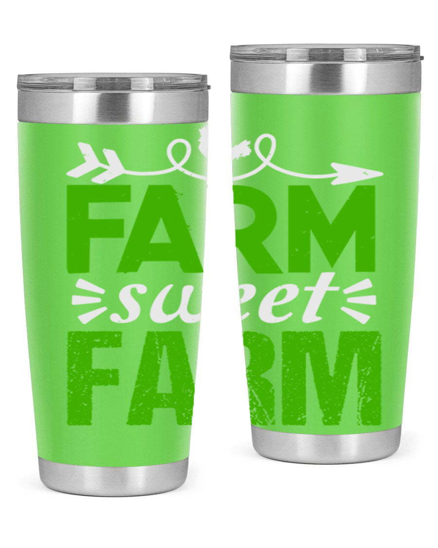 Farm Sweet Farm 67# Tumbler, a 20oz double wall vacuum stainless steel tumbler with a vibrant print, designed for hot and cold beverages.