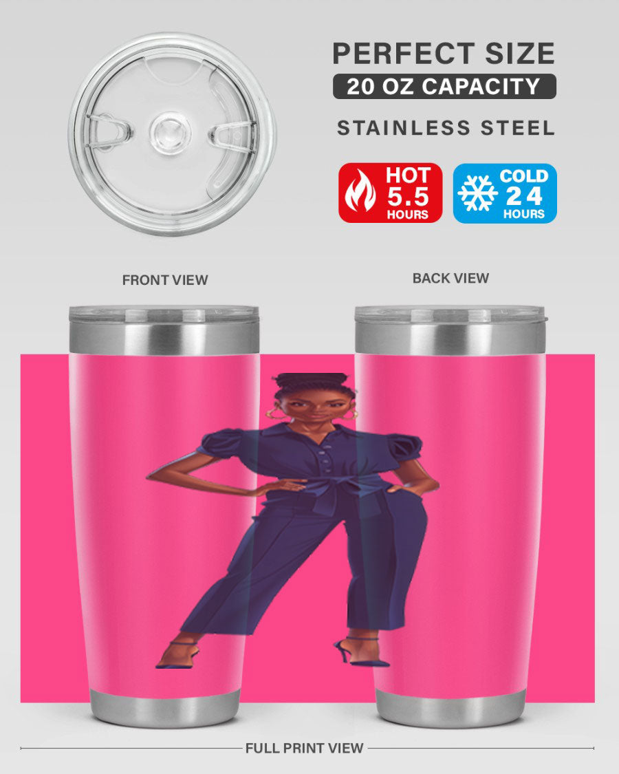 Fashion girl wearing an indigo cotton tank top, showcasing a stylish and comfortable design suitable for various occasions.