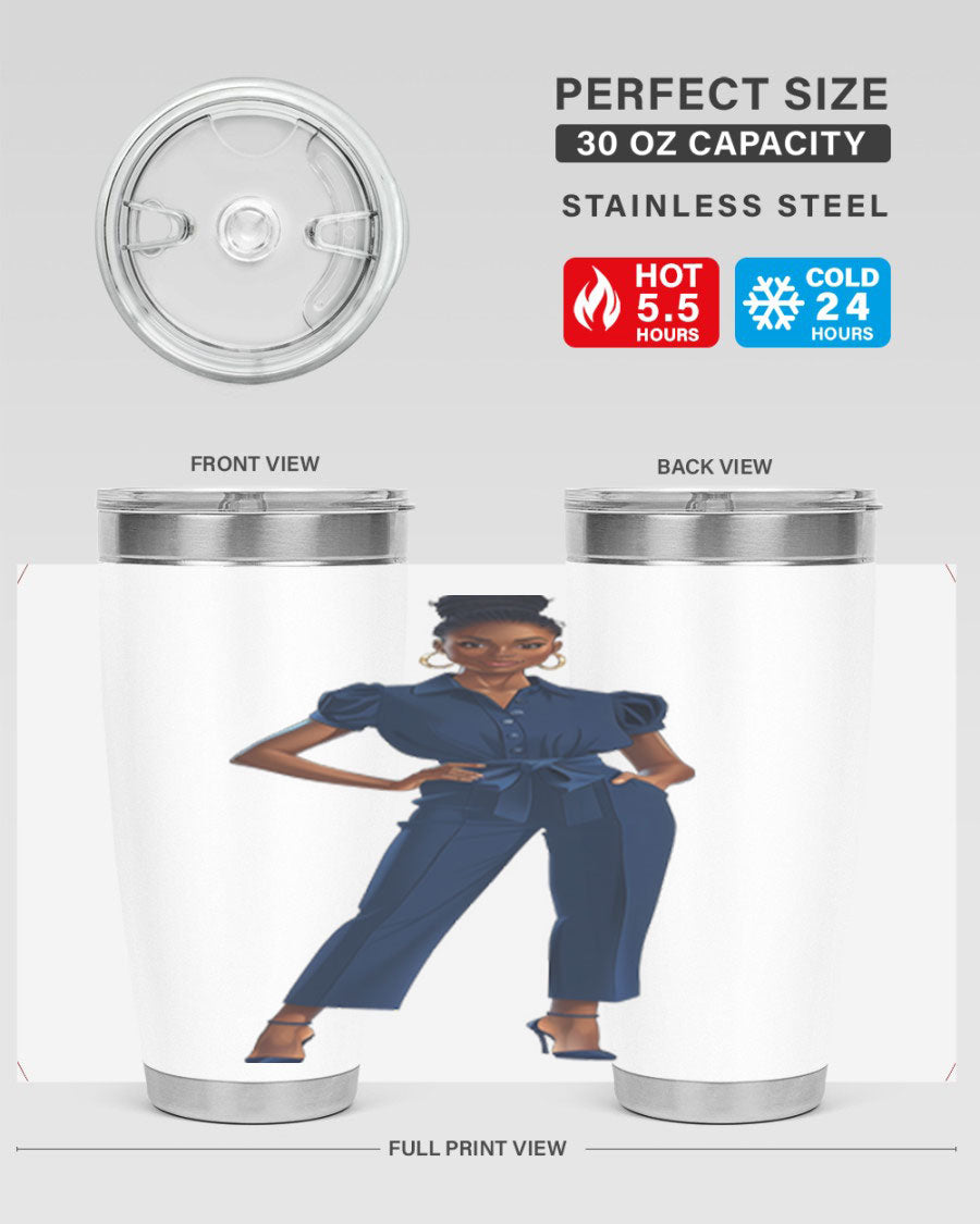 Fashion girl wearing an indigo cotton tank top, showcasing a stylish and comfortable design suitable for various occasions.