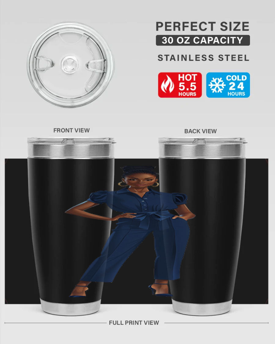 Fashion girl wearing an indigo cotton tank top, showcasing a stylish and comfortable design suitable for various occasions.