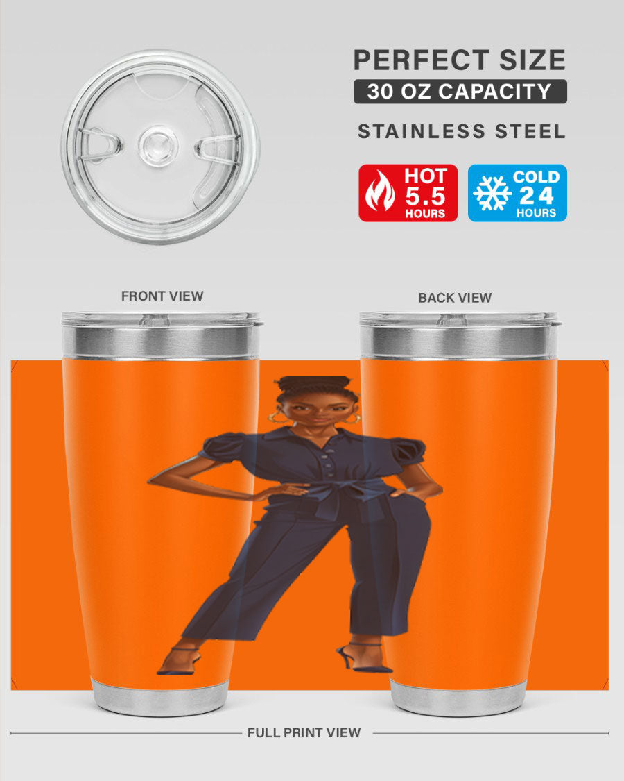 Fashion girl wearing an indigo cotton tank top, showcasing a stylish and comfortable design suitable for various occasions.