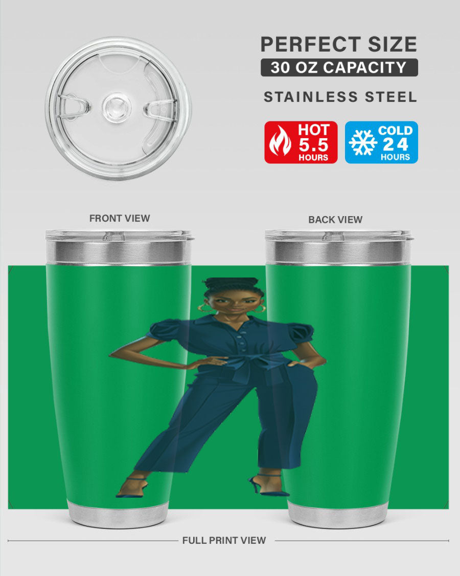 Fashion girl wearing an indigo cotton tank top, showcasing a stylish and comfortable design suitable for various occasions.