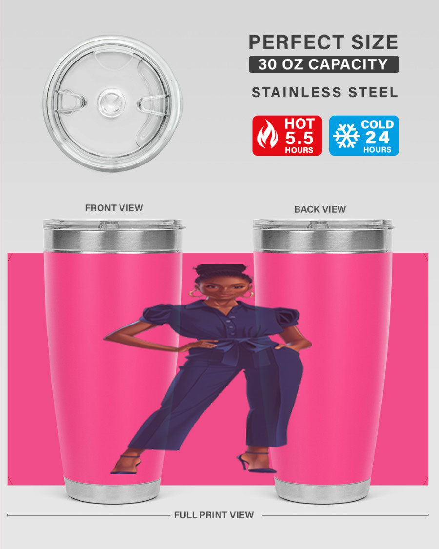 Fashion girl wearing an indigo cotton tank top, showcasing a stylish and comfortable design suitable for various occasions.