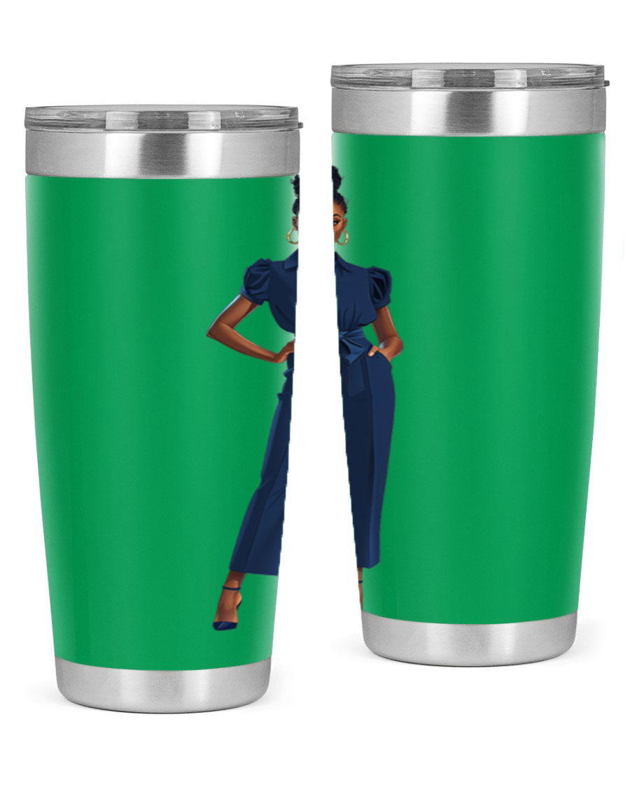 Fashion girl wearing an indigo cotton tank top, showcasing a stylish and comfortable design suitable for various occasions.