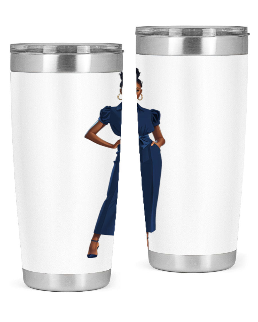 Fashion girl wearing an indigo cotton tank top, showcasing a stylish and comfortable design suitable for various occasions.