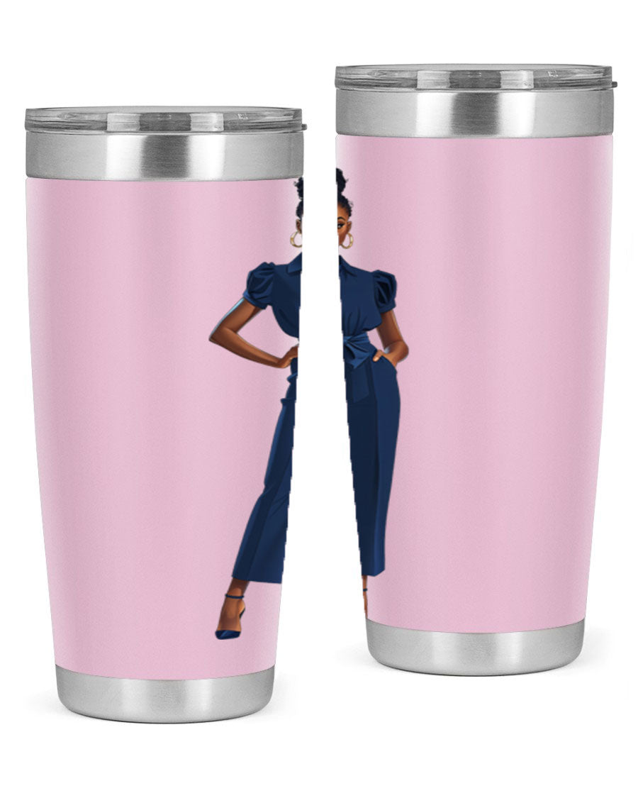 Fashion girl wearing an indigo cotton tank top, showcasing a stylish and comfortable design suitable for various occasions.