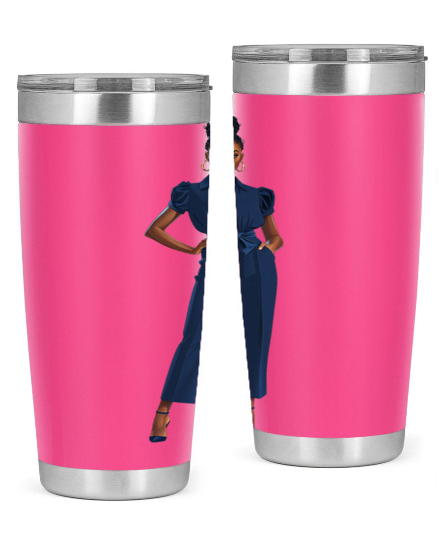 Fashion girl wearing an indigo cotton tank top, showcasing a stylish and comfortable design suitable for various occasions.