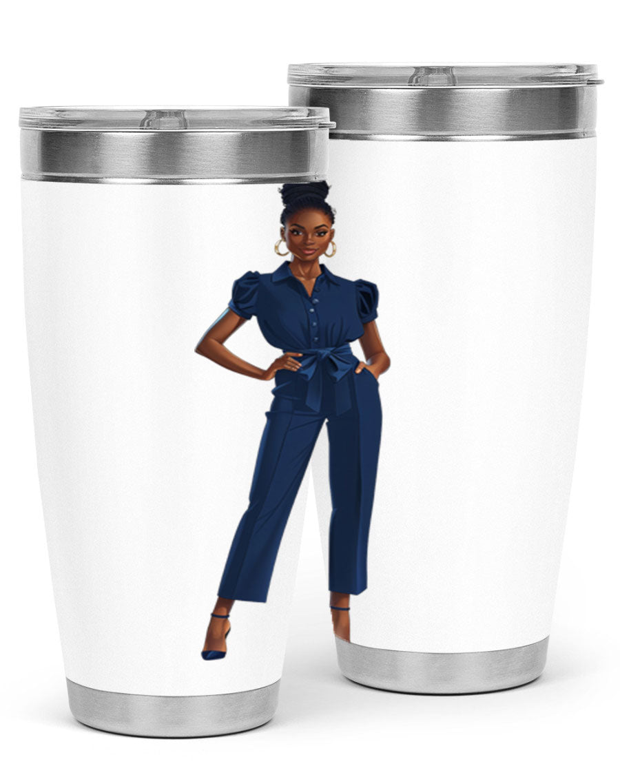 Fashion girl wearing an indigo cotton tank top, showcasing a stylish and comfortable design suitable for various occasions.