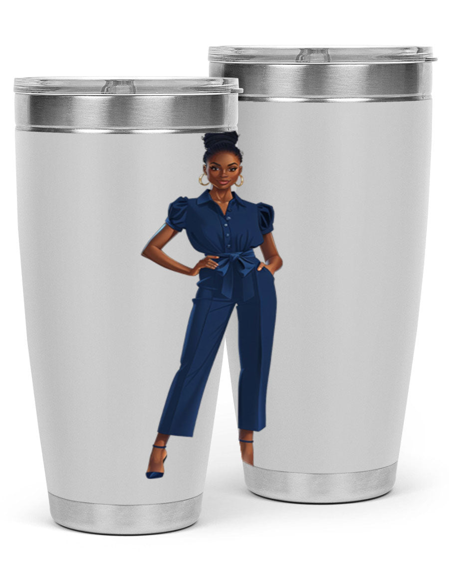 Fashion girl wearing an indigo cotton tank top, showcasing a stylish and comfortable design suitable for various occasions.