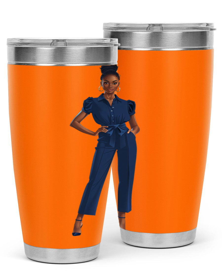 Fashion girl wearing an indigo cotton tank top, showcasing a stylish and comfortable design suitable for various occasions.