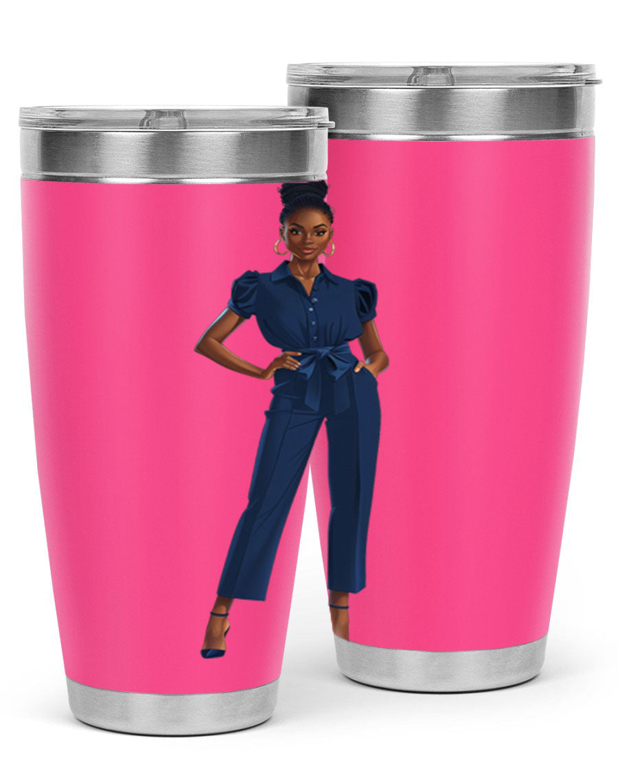 Fashion girl wearing an indigo cotton tank top, showcasing a stylish and comfortable design suitable for various occasions.