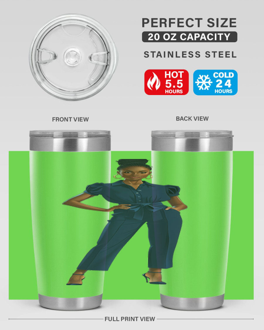 Fashion girl wearing an indigo cotton tank top, showcasing a stylish and comfortable design suitable for various occasions.