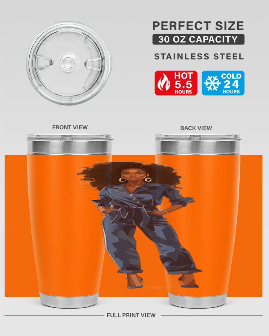 Fashion girl wearing an indigo cotton tank top, showcasing a stylish and comfortable design suitable for various occasions.