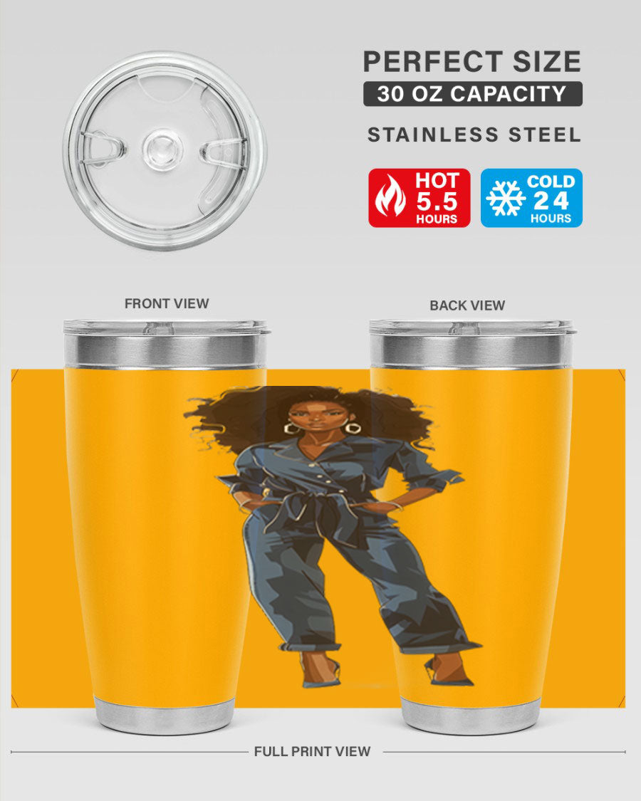 Fashion girl wearing an indigo cotton tank top, showcasing a stylish and comfortable design suitable for various occasions.