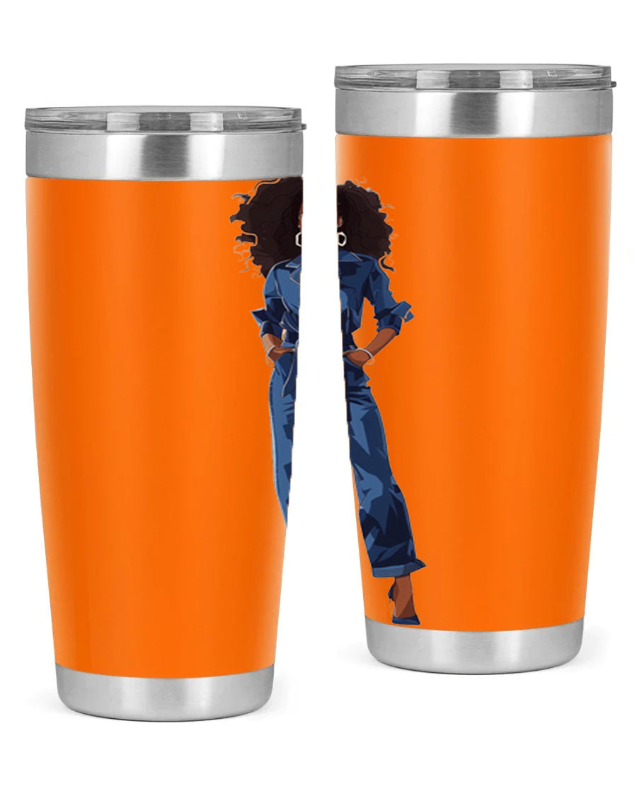 Fashion girl wearing an indigo cotton tank top, showcasing a stylish and comfortable design suitable for various occasions.