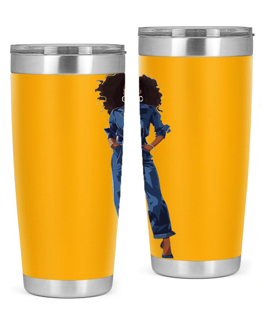 Fashion girl wearing an indigo cotton tank top, showcasing a stylish and comfortable design suitable for various occasions.