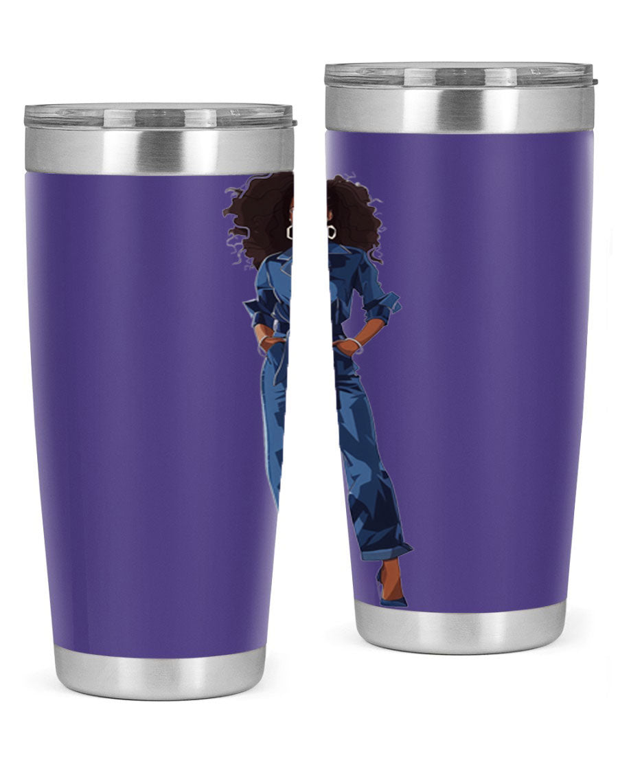 Fashion girl wearing an indigo cotton tank top, showcasing a stylish and comfortable design suitable for various occasions.