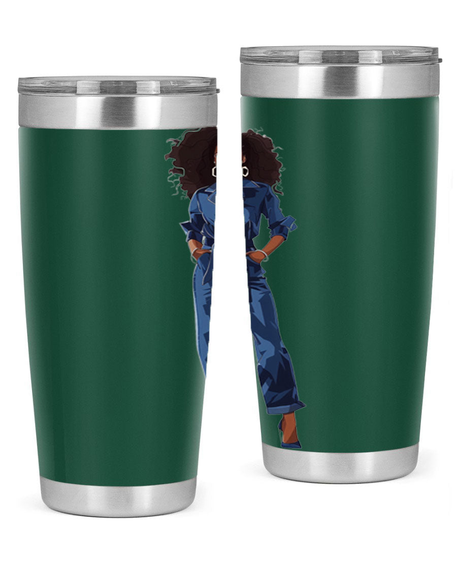 Fashion girl wearing an indigo cotton tank top, showcasing a stylish and comfortable design suitable for various occasions.