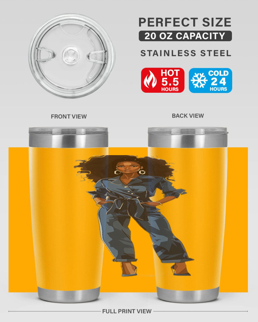 Fashion girl wearing an indigo cotton tank top, showcasing a stylish and comfortable design suitable for various occasions.