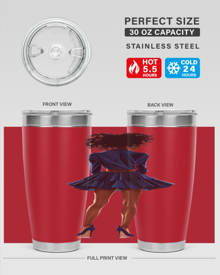 Fashion girl in indigo cotton tank top, showcasing a stylish and comfortable design perfect for various occasions.