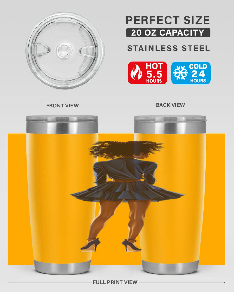 Fashion girl in indigo cotton tank top, showcasing a stylish and comfortable design perfect for various occasions.