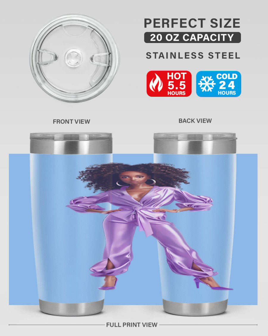 Fashion Girl in Lavender Cotton Tank top, showcasing a stylish lavender color and soft fabric, perfect for casual wear.