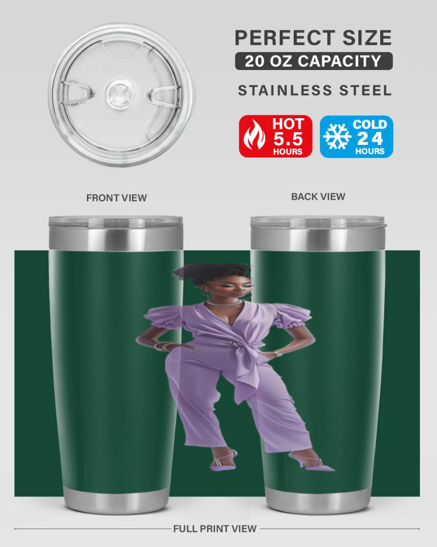 Fashion girl in lavender cotton tank top, showcasing a stylish and comfortable design perfect for casual wear.