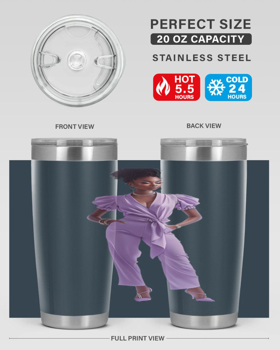 Fashion girl in lavender cotton tank top, showcasing a stylish and comfortable design perfect for casual wear.