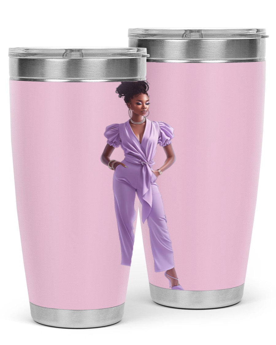 Fashion girl in lavender cotton tank top, showcasing a stylish and comfortable design perfect for casual wear.