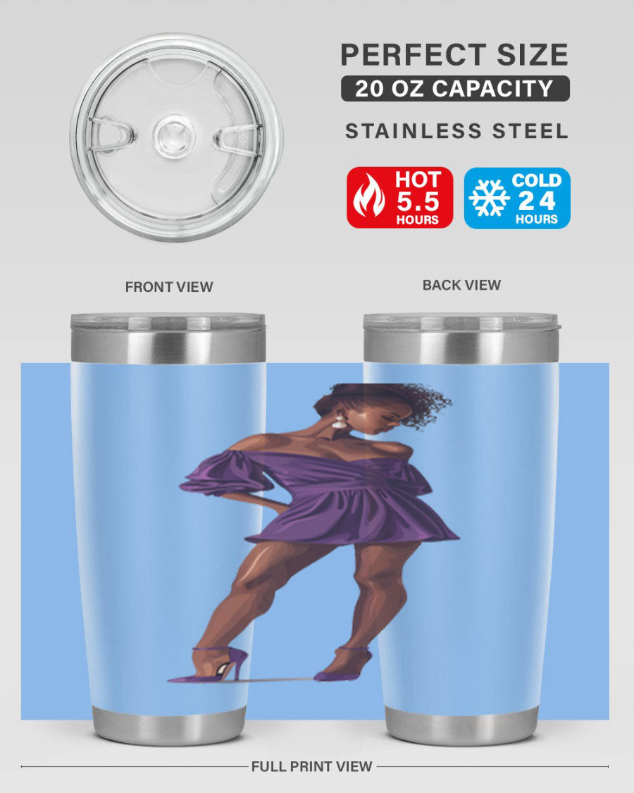 Fashion girl in lavender cotton tank top, showcasing a stylish design perfect for casual outings.