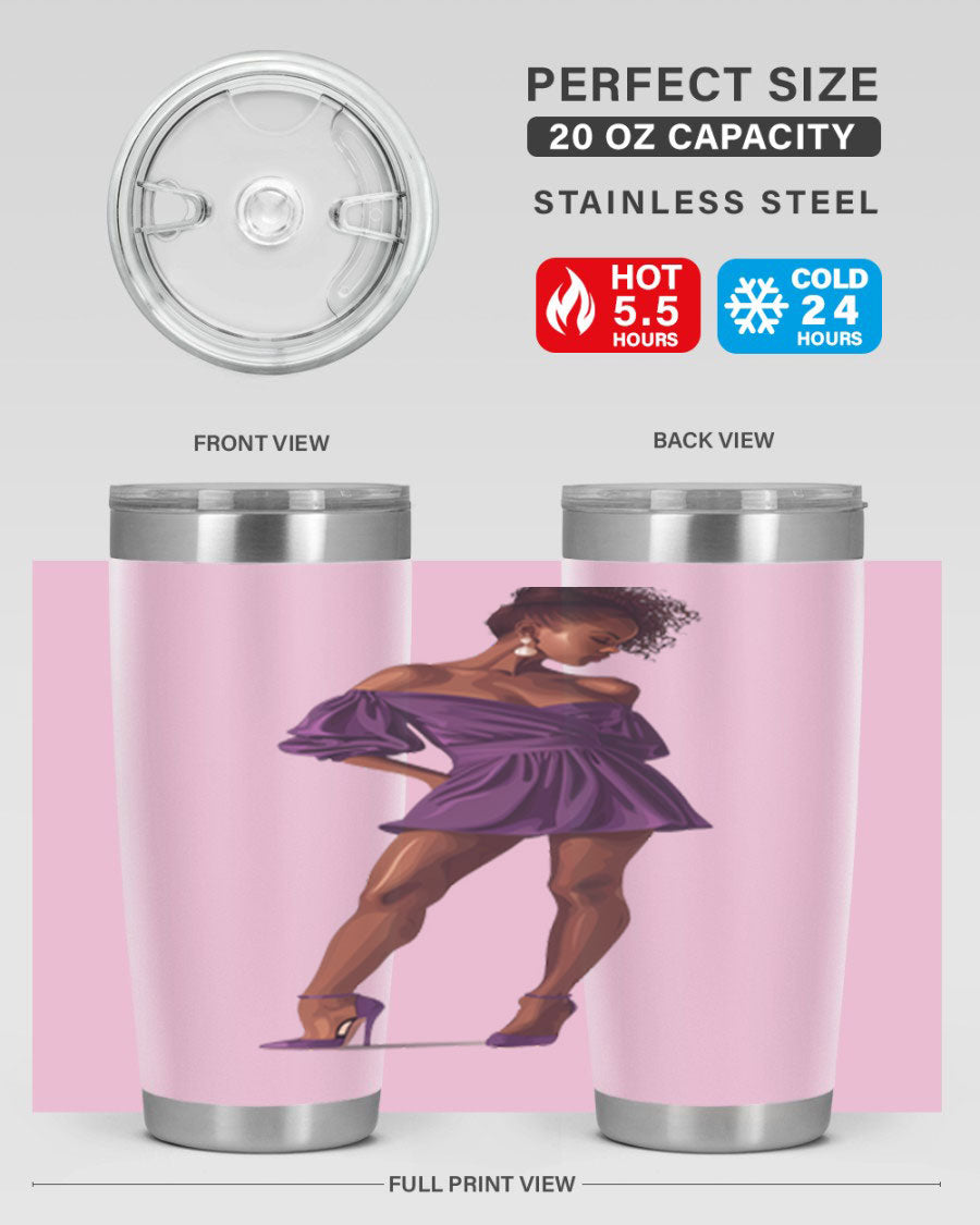 Fashion girl in lavender cotton tank top, showcasing a stylish design perfect for casual outings.