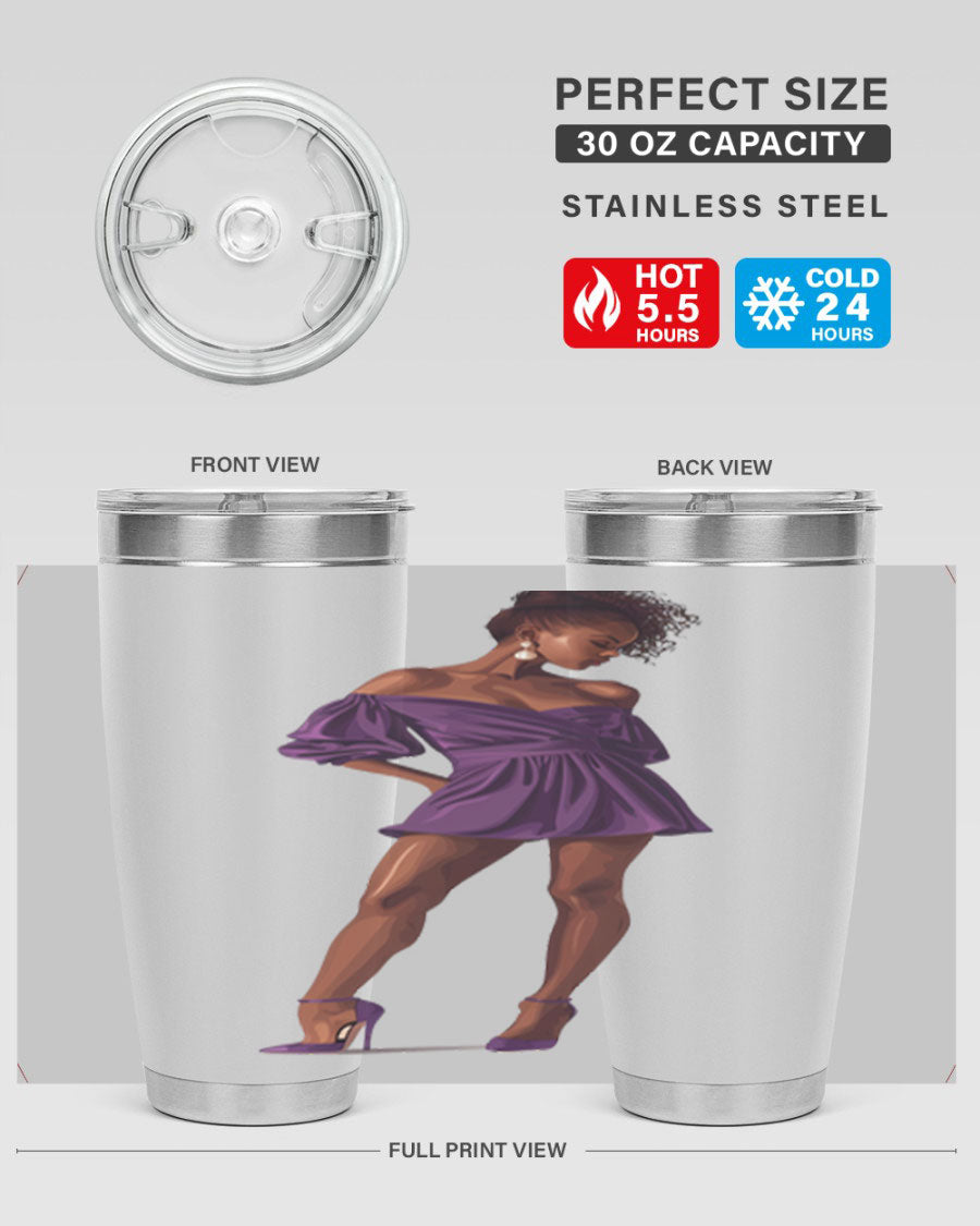 Fashion girl in lavender cotton tank top, showcasing a stylish design perfect for casual outings.