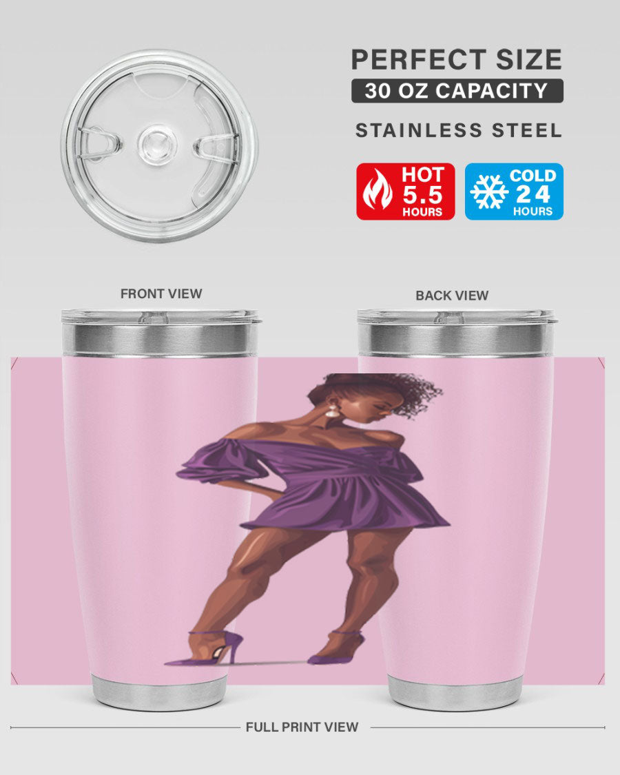 Fashion girl in lavender cotton tank top, showcasing a stylish design perfect for casual outings.