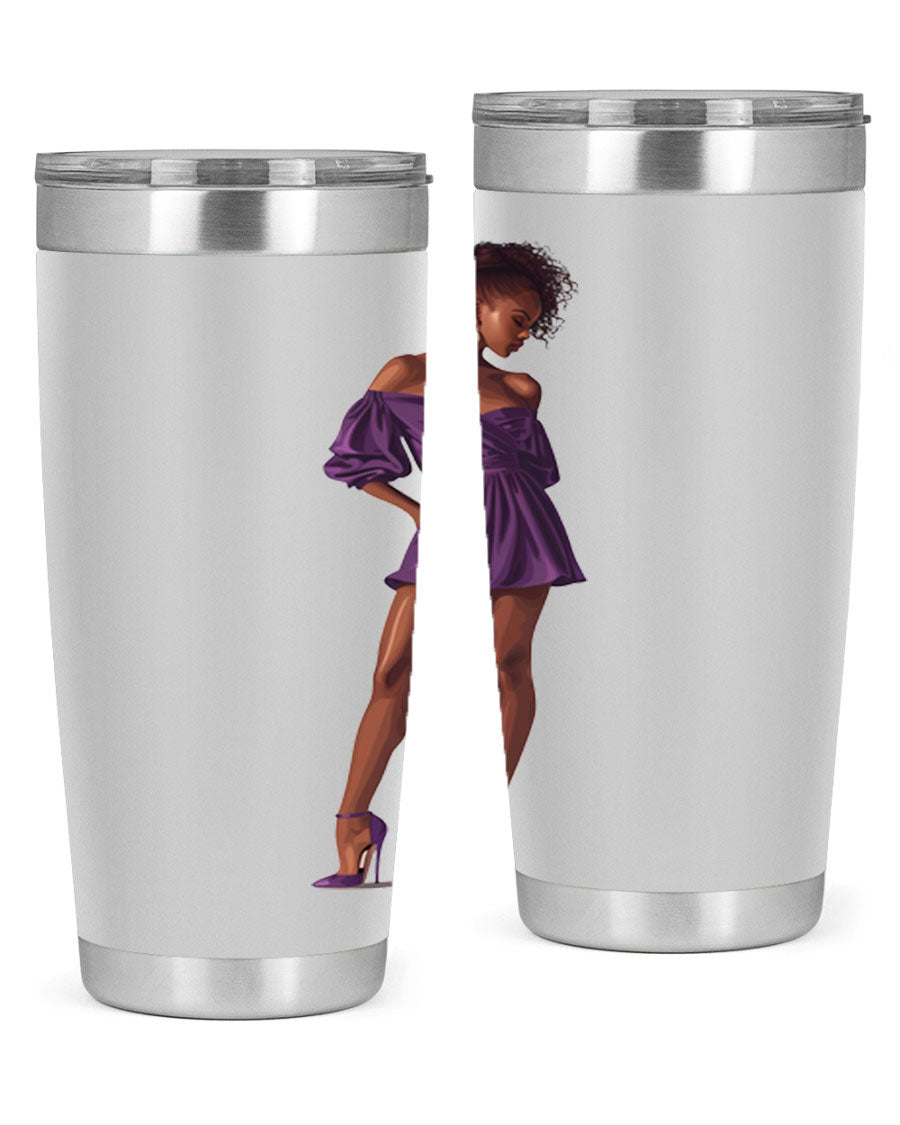 Fashion girl in lavender cotton tank top, showcasing a stylish design perfect for casual outings.