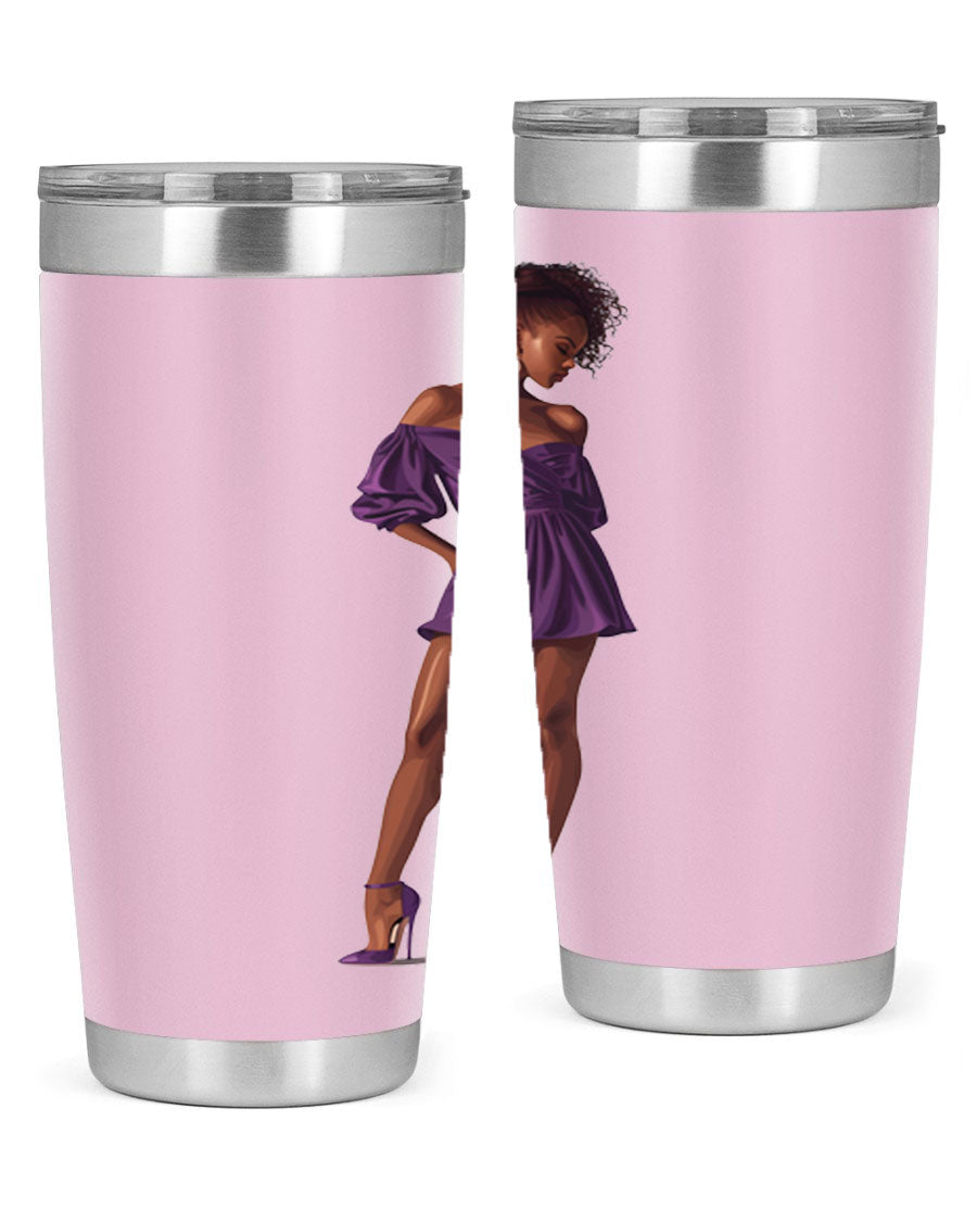 Fashion girl in lavender cotton tank top, showcasing a stylish design perfect for casual outings.