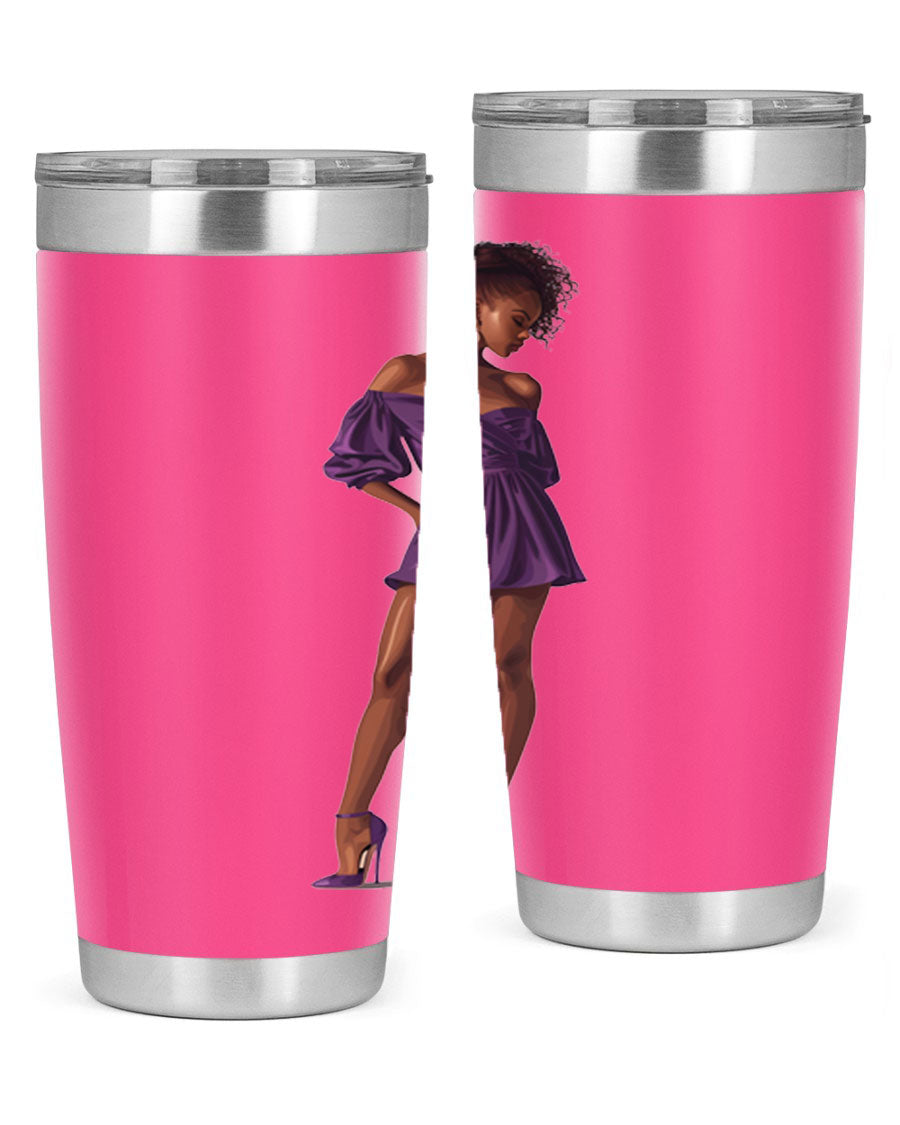 Fashion girl in lavender cotton tank top, showcasing a stylish design perfect for casual outings.