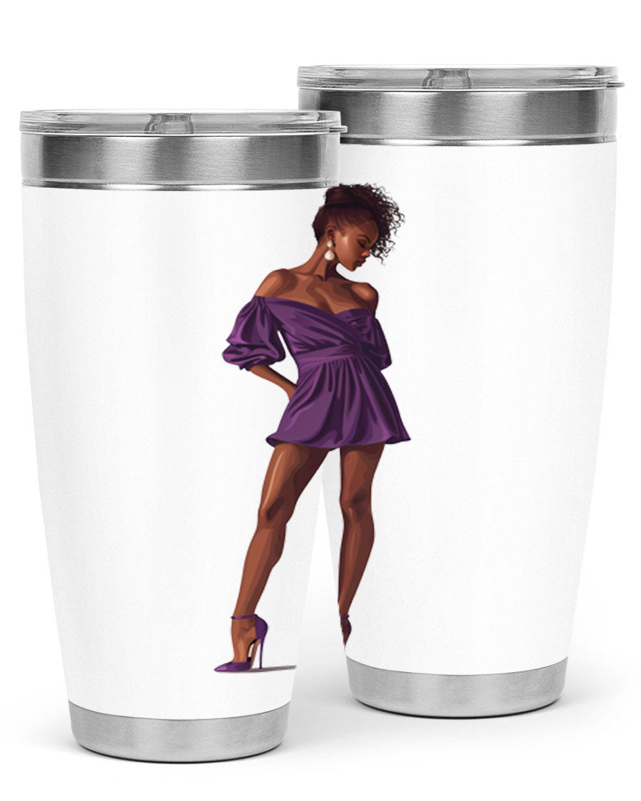 Fashion girl in lavender cotton tank top, showcasing a stylish design perfect for casual outings.