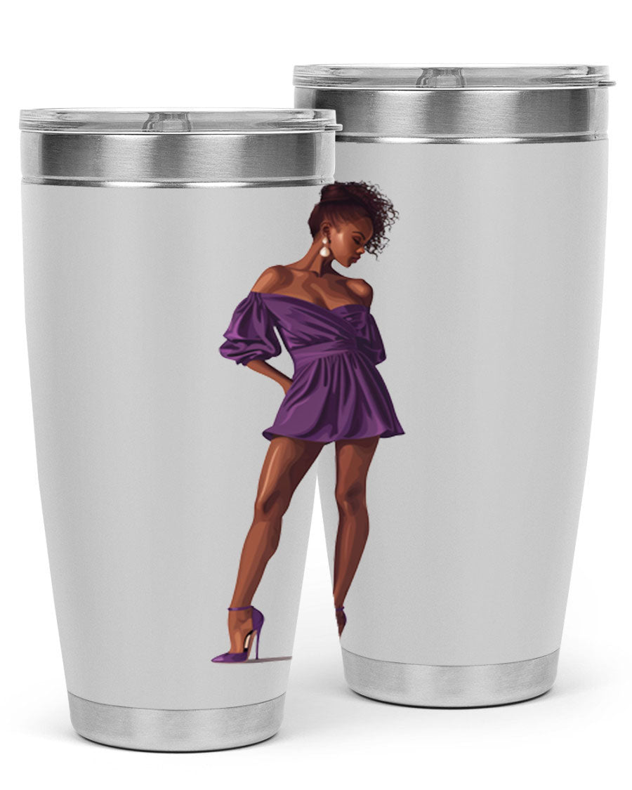 Fashion girl in lavender cotton tank top, showcasing a stylish design perfect for casual outings.